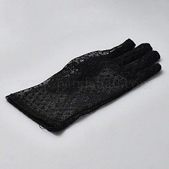 Kurze Fischernetzhandschuhe aus Polyester-Stretch&nbsp;AJEW-WH0470-25