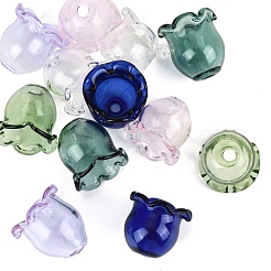 12pcs 6 Farben transparente Glasperlen&nbsp;GLAA-YW0004-85