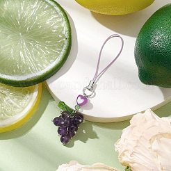 Décorations pendantes en améthyste naturelle de raisin&nbsp;HJEW-JM02161