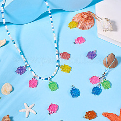 32 pendentif en résine opaque lumineuse et dégradé de 8 couleurs&nbsp;RESI-TA0003-64