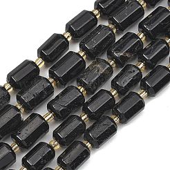 Natürliche schwarze Turmalin Perlen Stränge&nbsp;G-D103-A05