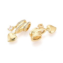Pendentifs en laiton zircon cubique transparent&nbsp;X-KK-T075-88G