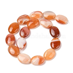 Chapelets de perles en agate à rayures naturelles/agates à bandes&nbsp;G-Q182-01D
