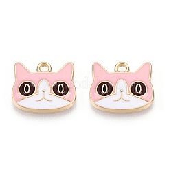 Pendentifs chaton en alliage plaqué or clair&nbsp;ENAM-T009-41B