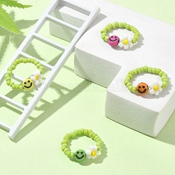 Stretchring aus Glassamenperlen&nbsp;RJEW-TA00079-01