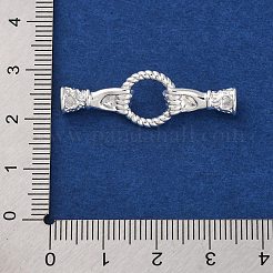 Messing Micro Pave klare Zirkonia Falte über Verschlüsse&nbsp;KK-C076-01S