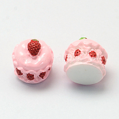 Erdbeerkuchen-Harz-Decoden-Cabochons&nbsp;CRES-R183-05B