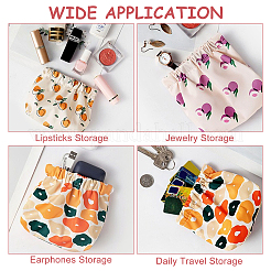 4 Stück 4 Stil Mini Oxford Tuch wasserdicht bedruckt Mehrzweck Schrapnell Make-up Taschen&nbsp;AJEW-CP0005-39