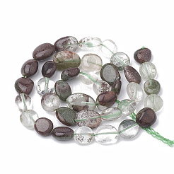 Fili di quarzo lodolite verde naturale / quarzo da giardino&nbsp;G-S331-8x10-006