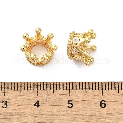 Gestell aus Messing mit Pflastern Zirkonia große Loch europäischen Perlen&nbsp;KK-D100-09G