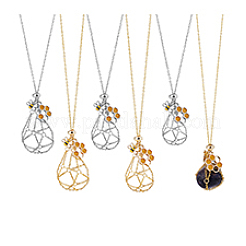 6 collier de poche en macramé réglable en acier inoxydable 304&nbsp;NJEW-PH01581