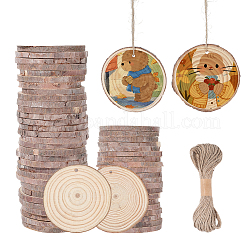 50pcs gros pendentifs en bois&nbsp;WOOD-PH0004-05