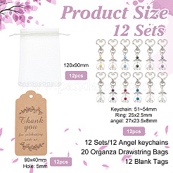 1 juego de colgante de perla de vidrio con forma de ángel para decoración.&nbsp;KEYC-BC0001-16