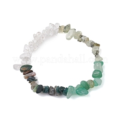 4 Stil gemischte Edelsteinsplitter-Perlen-Stretch-Armbänder für Frauen und Männer&nbsp;BJEW-JB10814