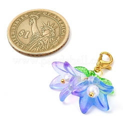 6 pz 6 colori decorazioni pendenti acriliche a forma di fiore&nbsp;HJEW-JM02719-02