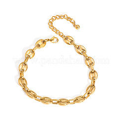 Tobilleras de cadena de granos de café de acero inoxidable 304 de moda para mujer&nbsp;CS8470-1