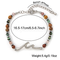 Wellengliederarmbänder aus Edelstahl 304&nbsp;NC8971-1