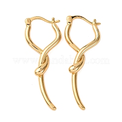 Pendientes de aro con forma de varilla de latón&nbsp;EJEW-A143-07G