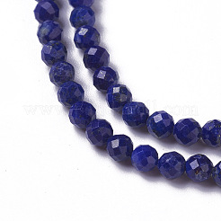 Natürlicher Lapislazuli Perlenstränge&nbsp;G-F596-15-3mm