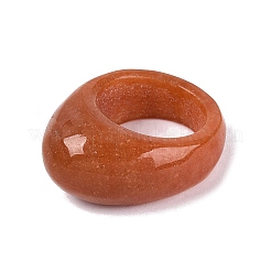 Bagues unisexes en aventurine rouge naturelle&nbsp;G-Q601-20A