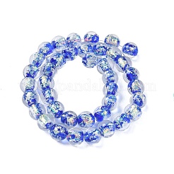 Fili di perline di lampwork in lamina fatti a mano&nbsp;FOIL-K003-06B-24