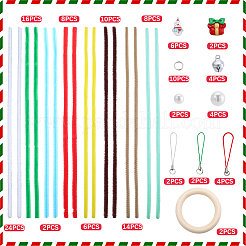 Kit de fabrication de bijoux DIY sur le thème de Noël&nbsp;DIY-SC0032-75