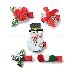 Weihnachtsmotiv tuch filz stoff alligator haarspange&nbsp;OHAR-R100-01A