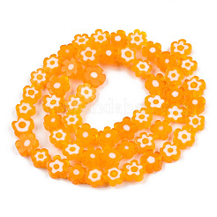 Millefiori a mano fili di perline di vetro&nbsp;LAMP-N029-017B-05
