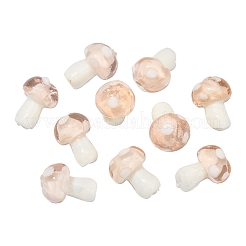 10 stücke pilz handgefertigte Bunte Malerei perlen&nbsp;LAMP-YW0001-08C