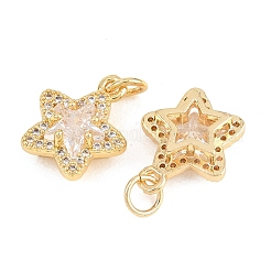 Breloques en laiton zircon cubique clair&nbsp;KK-B186-14G