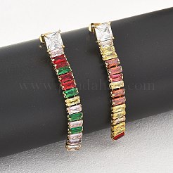 Boucles d'oreilles à pampilles en acier inoxydable 304 avec zircones cubiques colorées&nbsp;EJEW-Z094-01D-G01