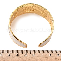Ozean 304 Edelstahl Emaille Manschette Armreifen für Frauen&nbsp;BJEW-B159-03G
