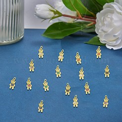 16 Stück 8 Farben Messing Micro Pave Zirkonia Anhänger&nbsp;KK-SZ0005-99