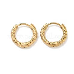 Orecchini a cerchio huggie in acciaio inossidabile 304 per donna&nbsp;EJEW-K336-01B-G