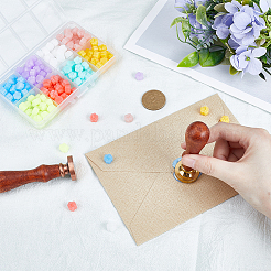 192 Stück 8 Farben Siegelwachspartikel mit Pfotenabdruck&nbsp;DIY-CP0009-19