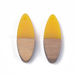 Pendentifs en résine & en bois&nbsp;X-RESI-S358-18C
