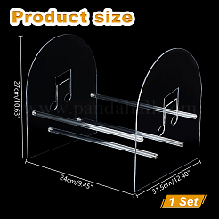 Bogenförmiger Acryl-Schallplattenhalter&nbsp;ODIS-WH0070-02