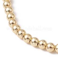 Bracciali elasticizzati con perline rotonde in ottone&nbsp;BJEW-TA00467
