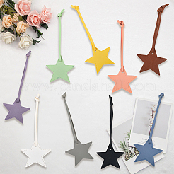 9 ciondolo decorativo in pelle PU a forma di stella in 9 colori&nbsp;HJEW-CL0001-01