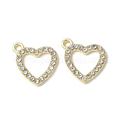 Strass-Charms aus Legierung mit Zahnstangenbeschichtung&nbsp;PALLOY-M203-16LG