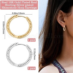 4 paire de boucles d'oreilles créoles en laiton bicolores pour femmes&nbsp;EJEW-BBC0001-77B