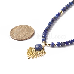 Lapis naturali collane di perline Lazuli&nbsp;NJEW-JN04226-02