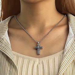 Collana con ceneri e urna con croce smaltata&nbsp;BOTT-PW0011-01C