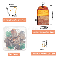 Kit fai da te per realizzare orecchini pendenti a forma di mezzo ovale&nbsp;DIY-OC0007-90