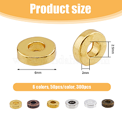 300 pz 6 colori perline in lega di stile tibetano&nbsp;FIND-DC0005-18
