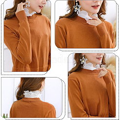 1pc abnehmbare Chiffon-Hemd Frauen falschen Kragen&nbsp;AJEW-CY0001-38A
