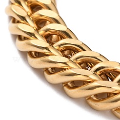 Braccialetti a catena cubana in acciaio inossidabile placcato ionico (ip) 304&nbsp;STAS-A028-B064G-A