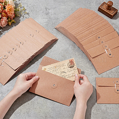 80 sobre de papel kraft en blanco con hebilla retro&nbsp;DIY-WA0001-41