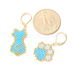 Pendientes de acero inoxidable 304 con cierre de palanca para mujer&nbsp;EJEW-MZ00406-02