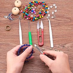 Ohrhaken aus Messing und Ohrmuttern aus Kunststoff&nbsp;FIND-PH0015-08